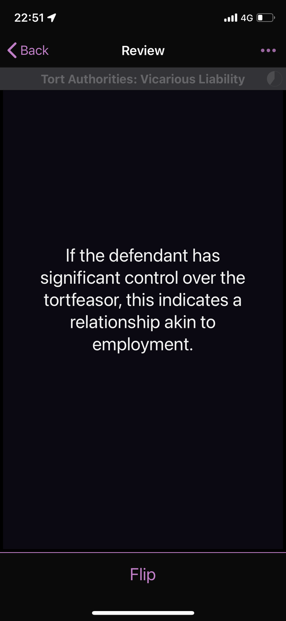 Learn Tort Authorities: Vicarious Liability & Non-Delegable Duties Digital Flashcards