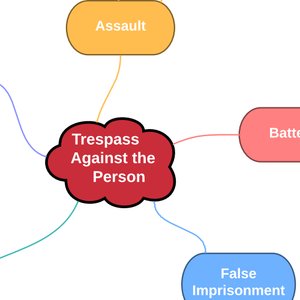 Tort Law: Trespass Against the Person Mind Map