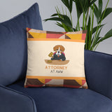 Attorney at Aww Lawyer Dog Pattern Throw Pillow
