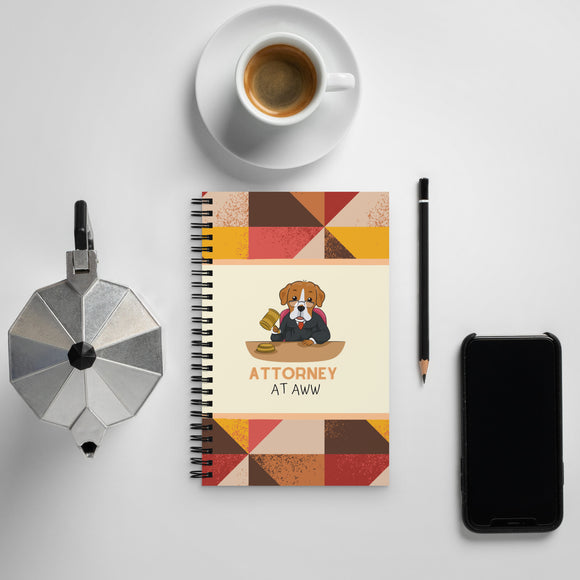 Attorney at Aww Lawyer Dog Spiral notebook