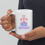'It Depends' Scales of Justice White Mug