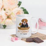 Attorney at Aww Lawyer Dog Mug