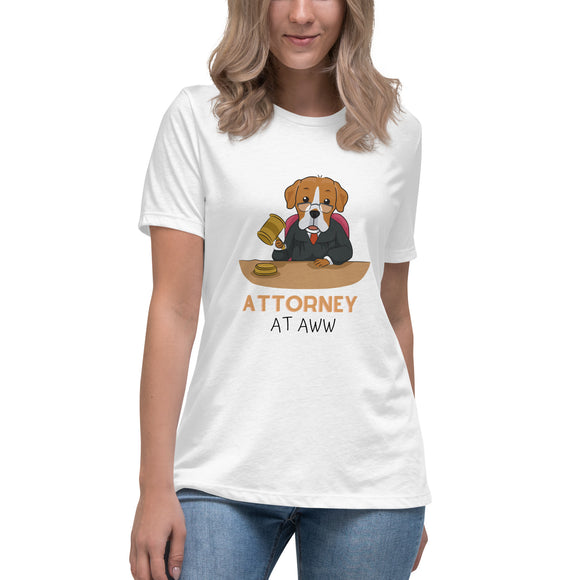 Attorney at Aww Lawyer Dog Women's Relaxed T-Shirt